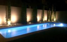 Iluminación en piscina